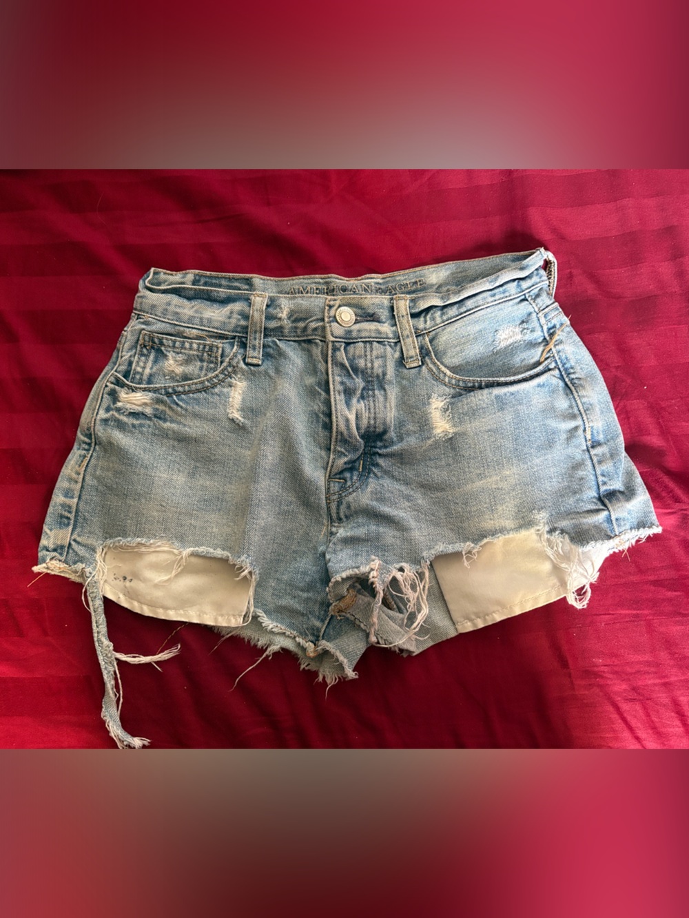 American EagleLight Blue Distressed Denim Women’s Shorts